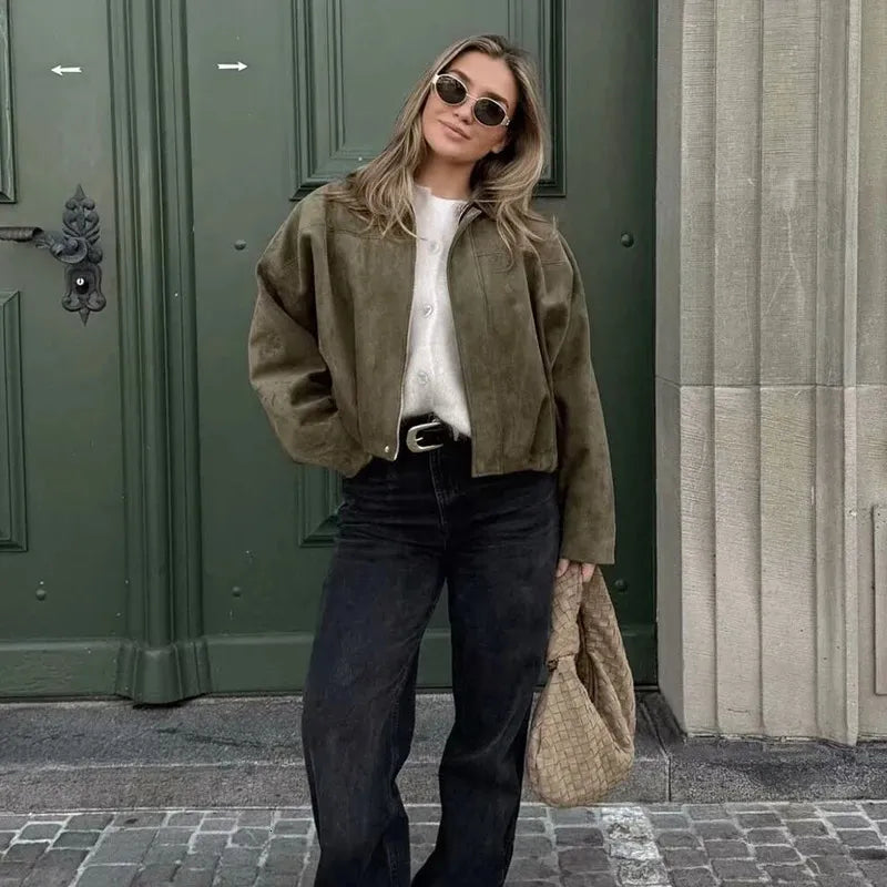 Women's Bomber Jacket -  Vyrelle Beauty